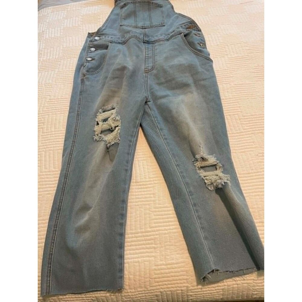 Wild Fable XL Denim Overalls, Distressed, Thrashed, Lagenlook